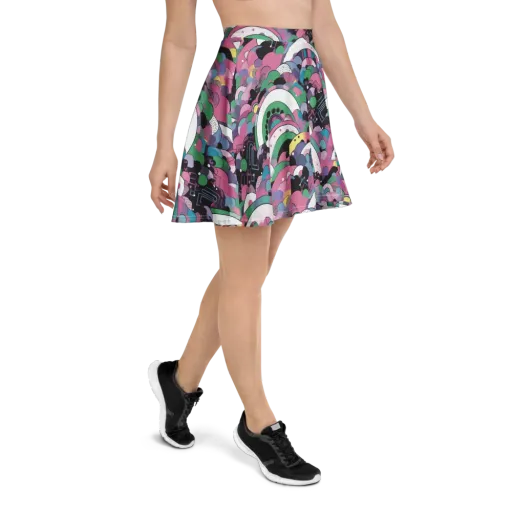 Neon Cloudwork on a Skater Skirt