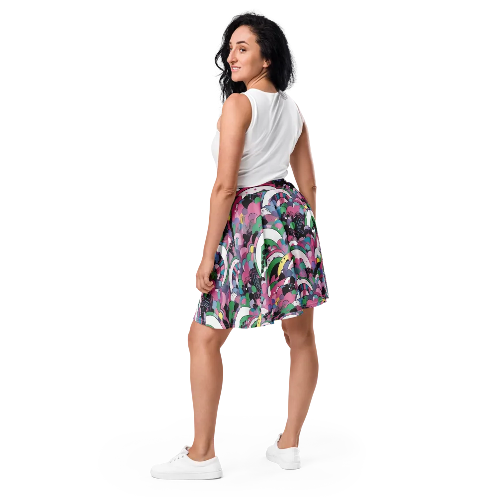 Neon Cloudwork on Skater Skirt — Back