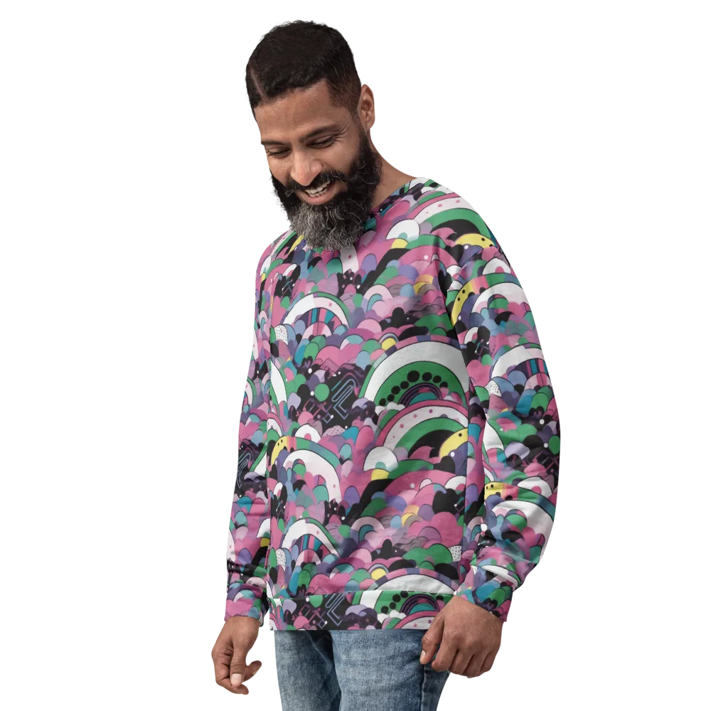 Neon Cloudwork on Sweatshirt — Left Front