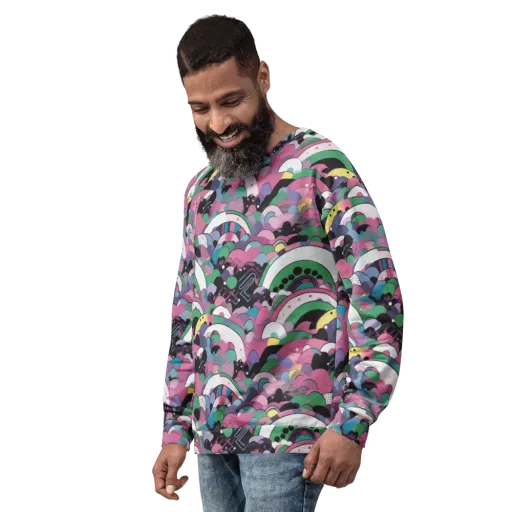 Neon Cloudwork on a Sweatshirt
