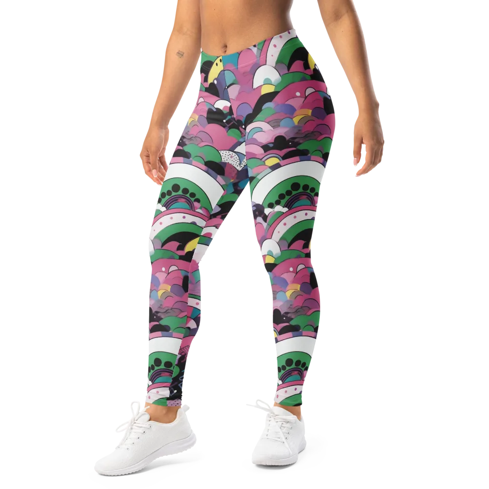 Neon Cloudwork on Leggings — Left Front