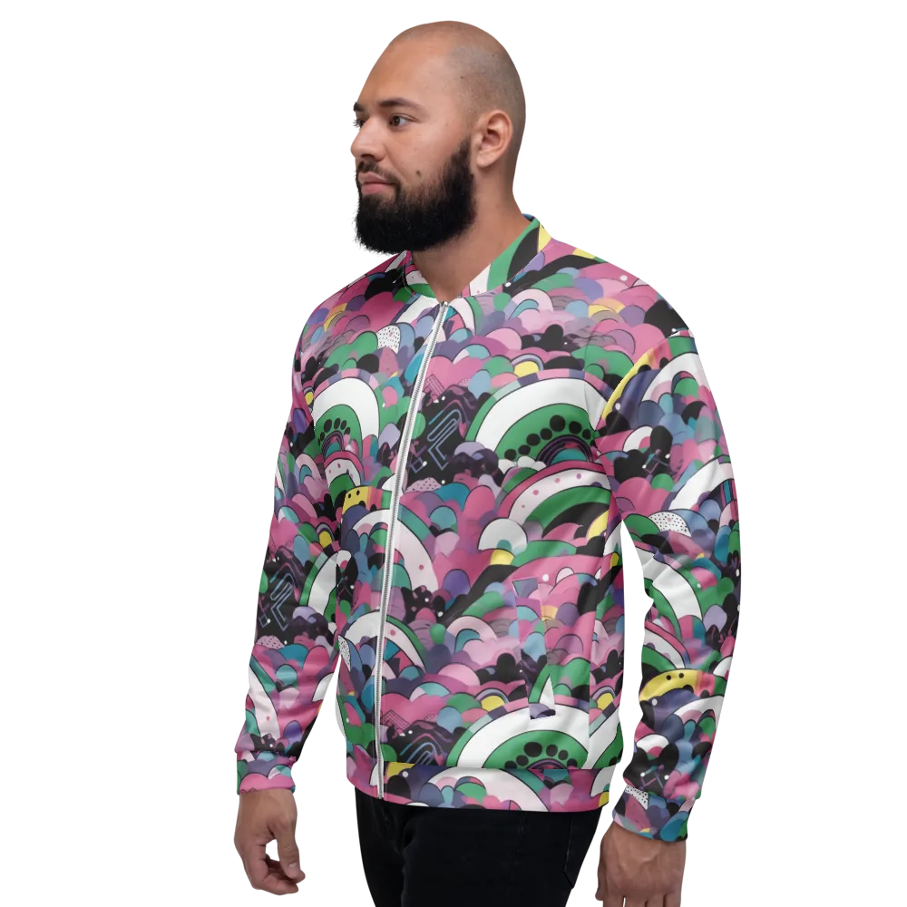 Neon Cloudwork on Bomber Jacket — Left