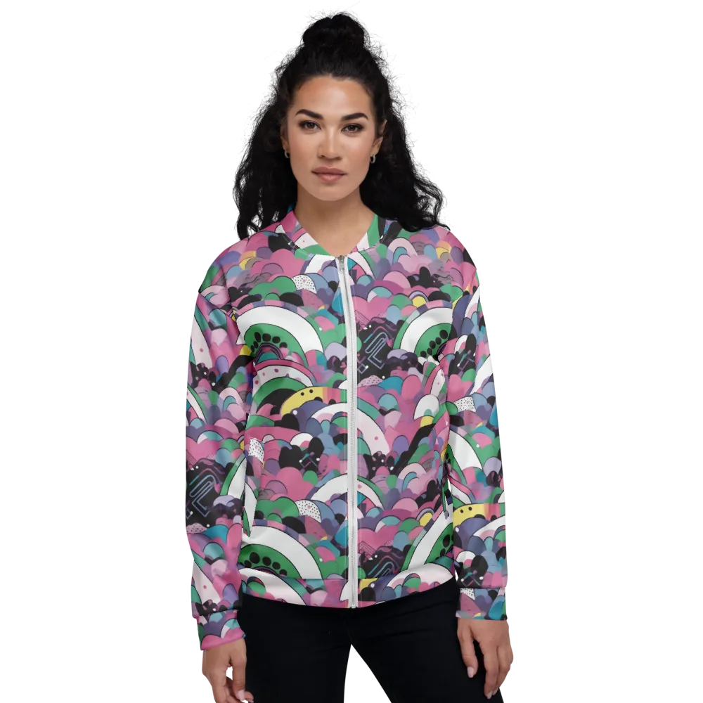 Neon Cloudwork on Bomber Jacket — Front