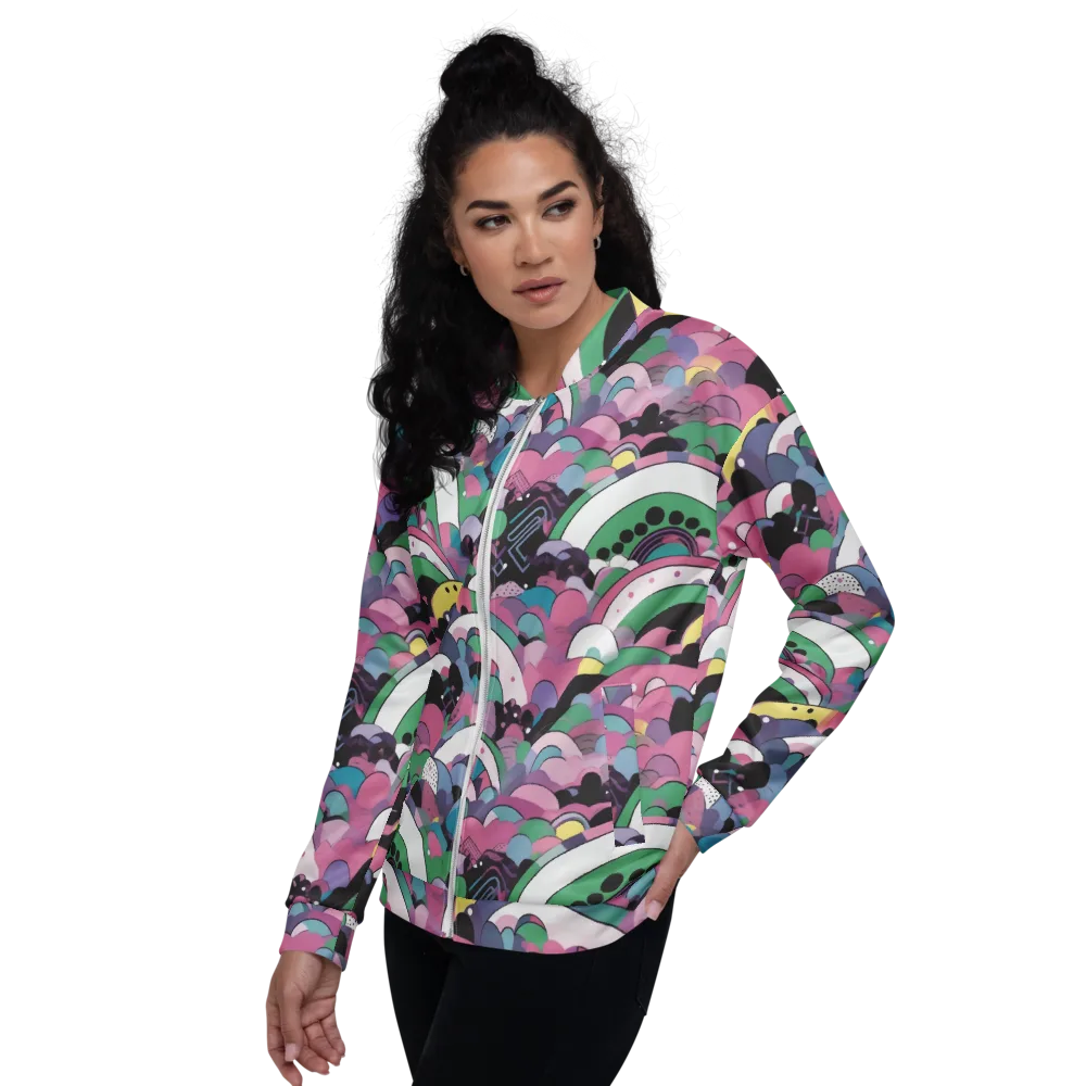 Neon Cloudwork on Bomber Jacket — Left