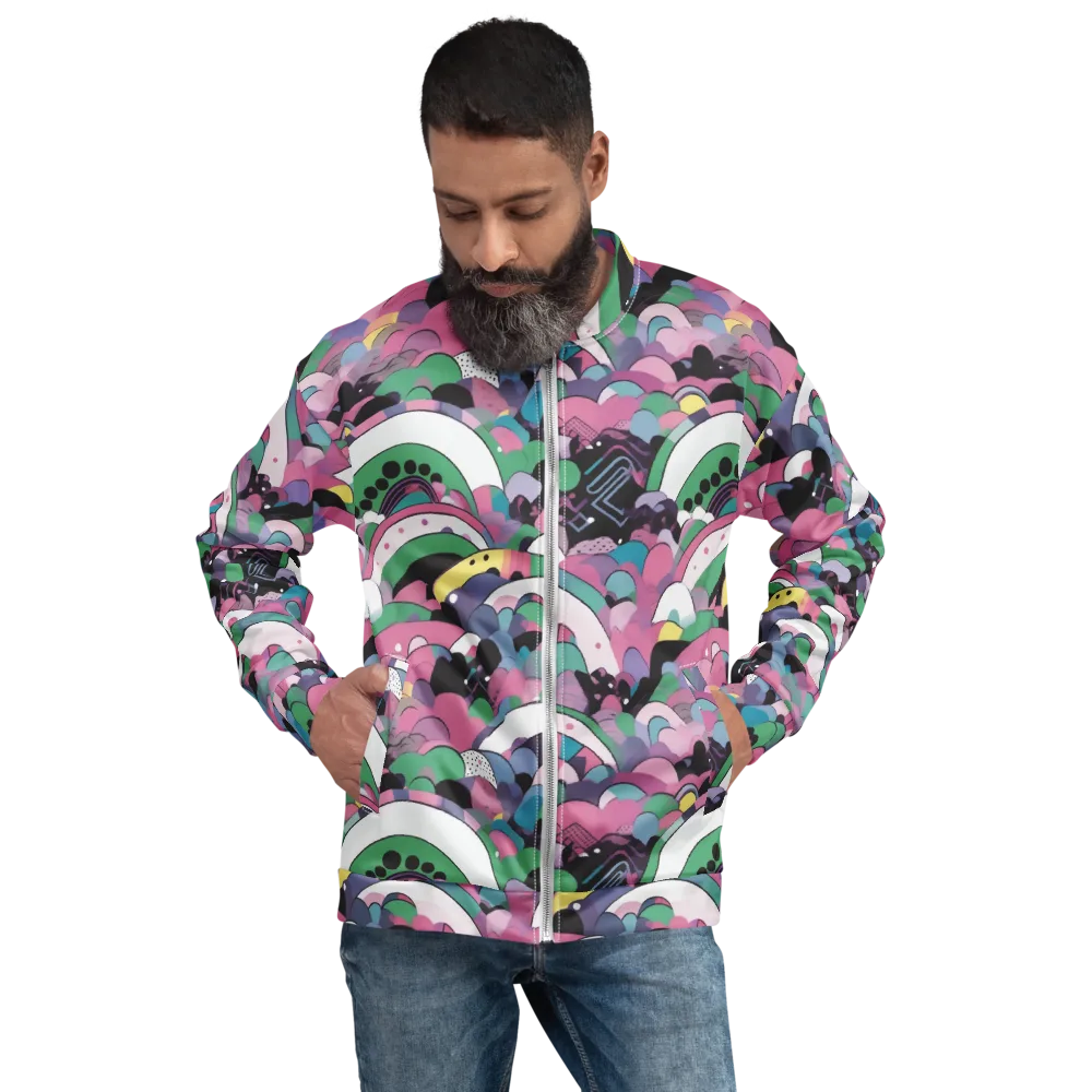 Neon Cloudwork on Bomber Jacket — Front