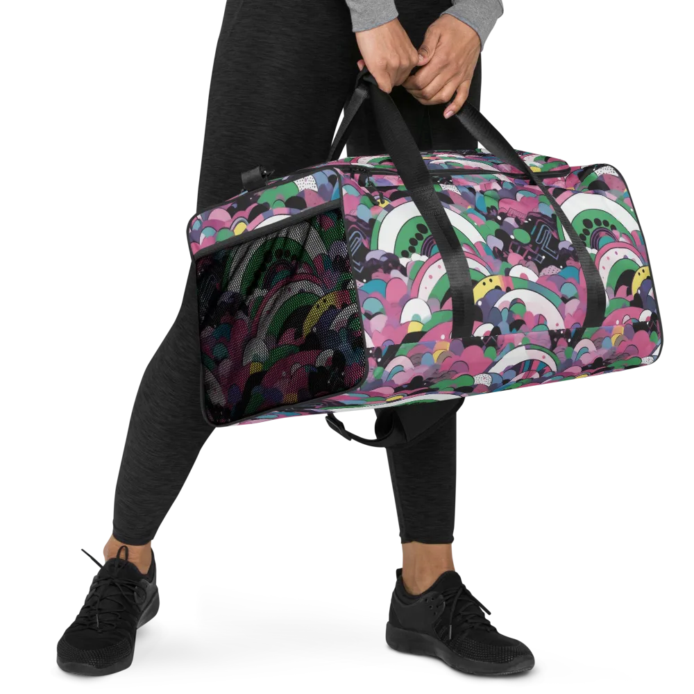 Neon Cloudwork on Duffle Bag — Right Front