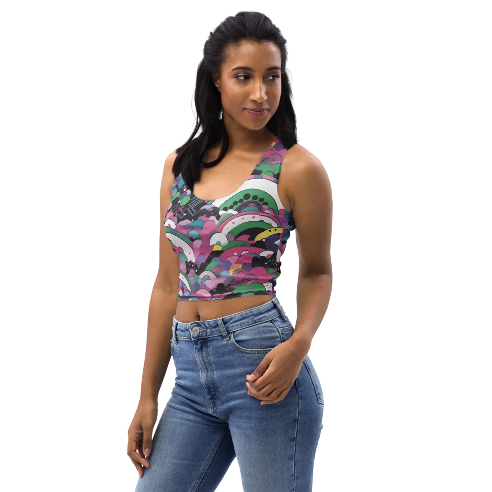 Neon Cloudwork on Crop Top — Left Front