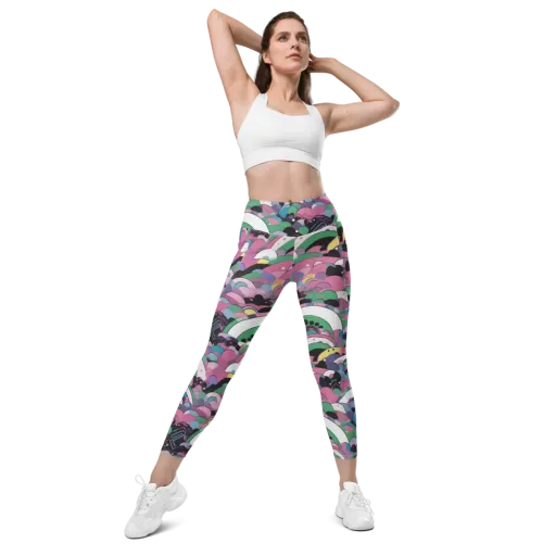 Neon Cloudwork on a Leggings with Pockets