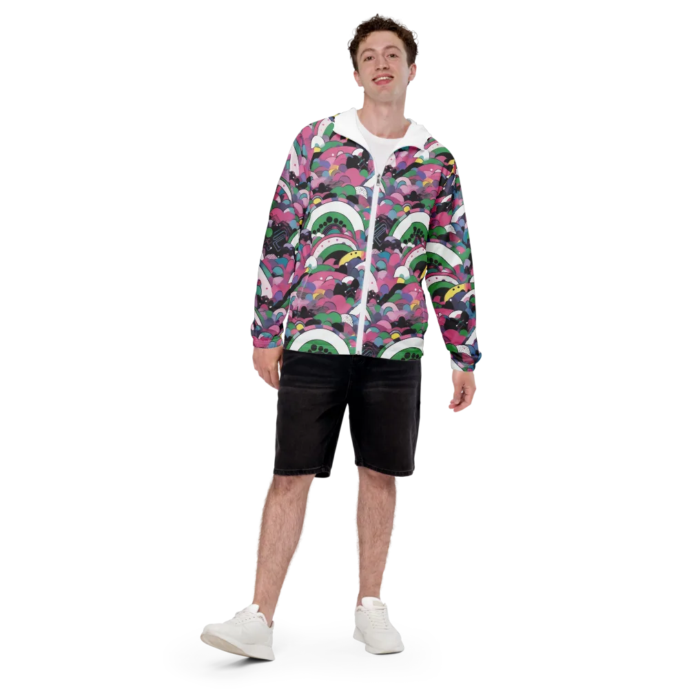 Neon Cloudwork on Men's Windbreaker — Front