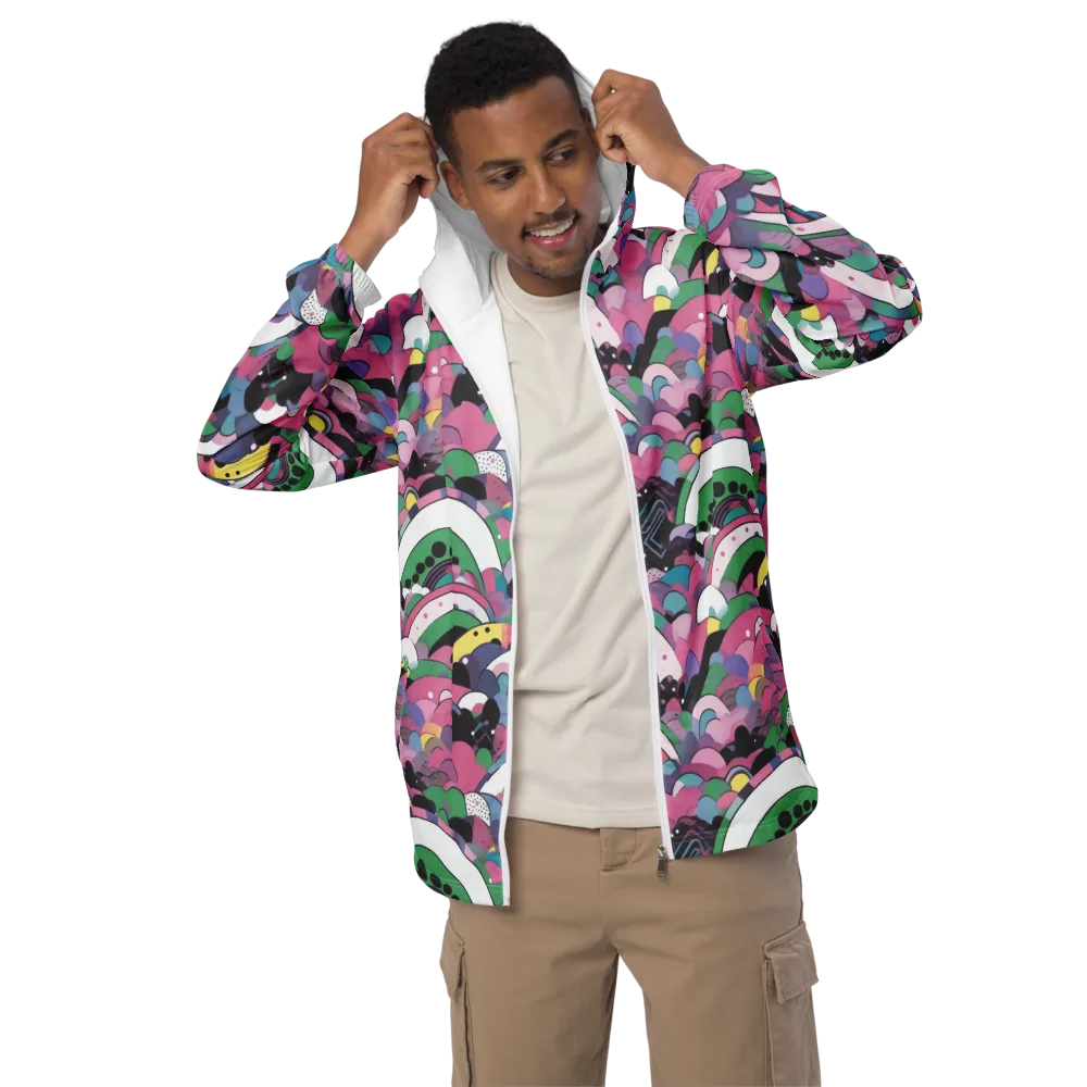 Neon Cloudwork on Men's Windbreaker — Front