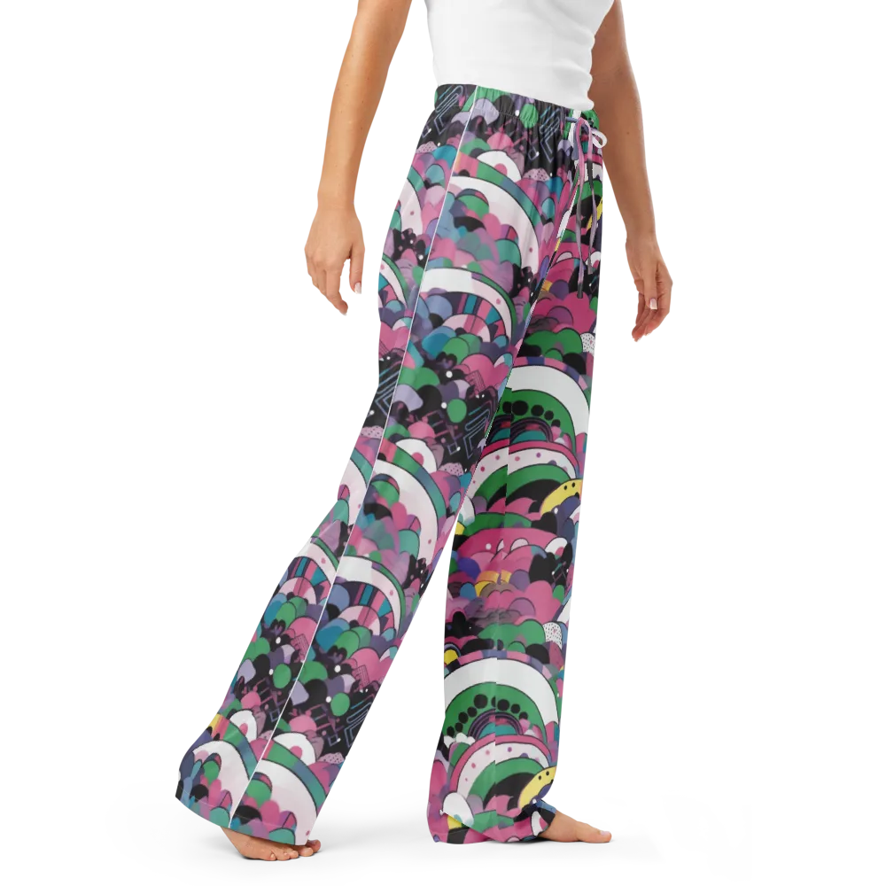 Neon Cloudwork on Women's Pajama Pants — Right Front