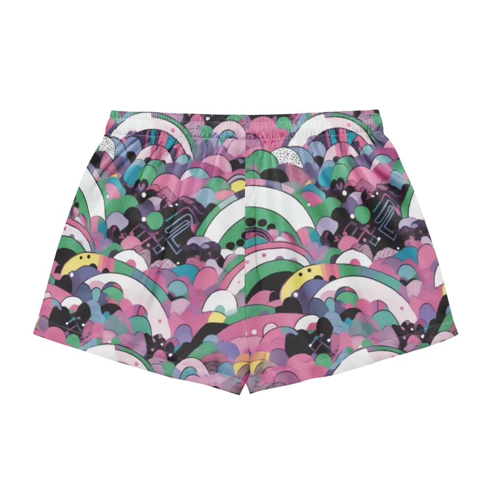 Neon Cloudwork on Women's Pajama Shorts — Back