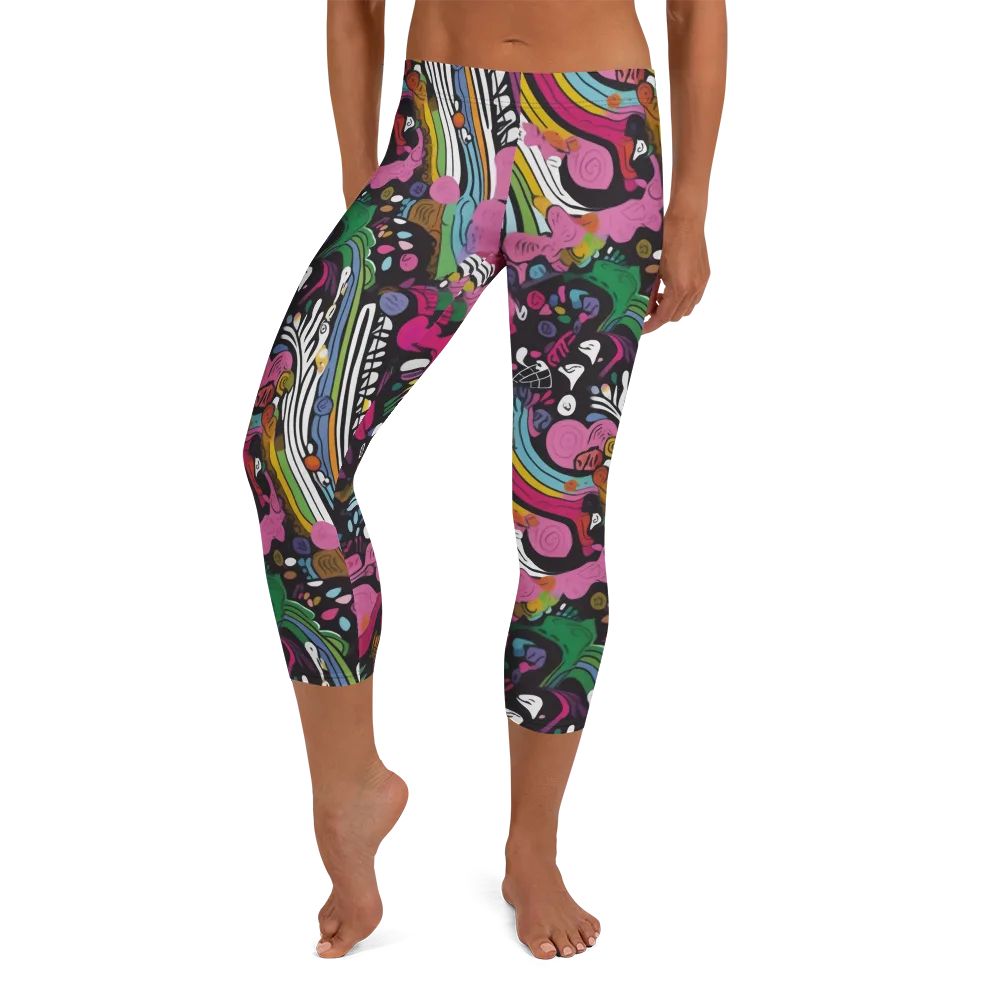 Neon Cabinet on Capri Leggings — Front