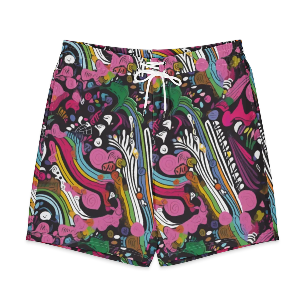 Neon Cabinet on Men's Board Shorts — Front