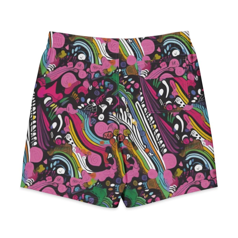 Neon Cabinet on Men's Board Shorts — Back