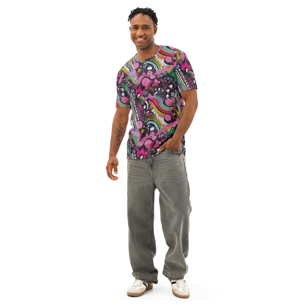 Neon Cabinet on Men's Cotton Crew Neck T-Shirt — Front