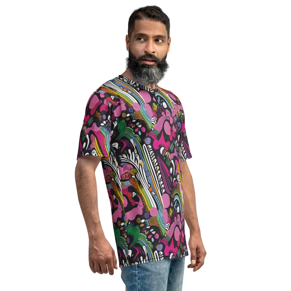 Neon Cabinet on Men's Crew Neck T-Shirt — Right