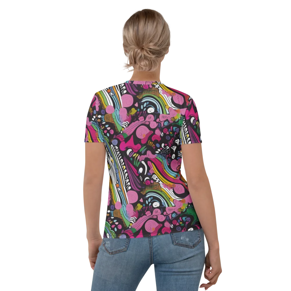 Neon Cabinet on Women's Crew Neck T-Shirt — Back