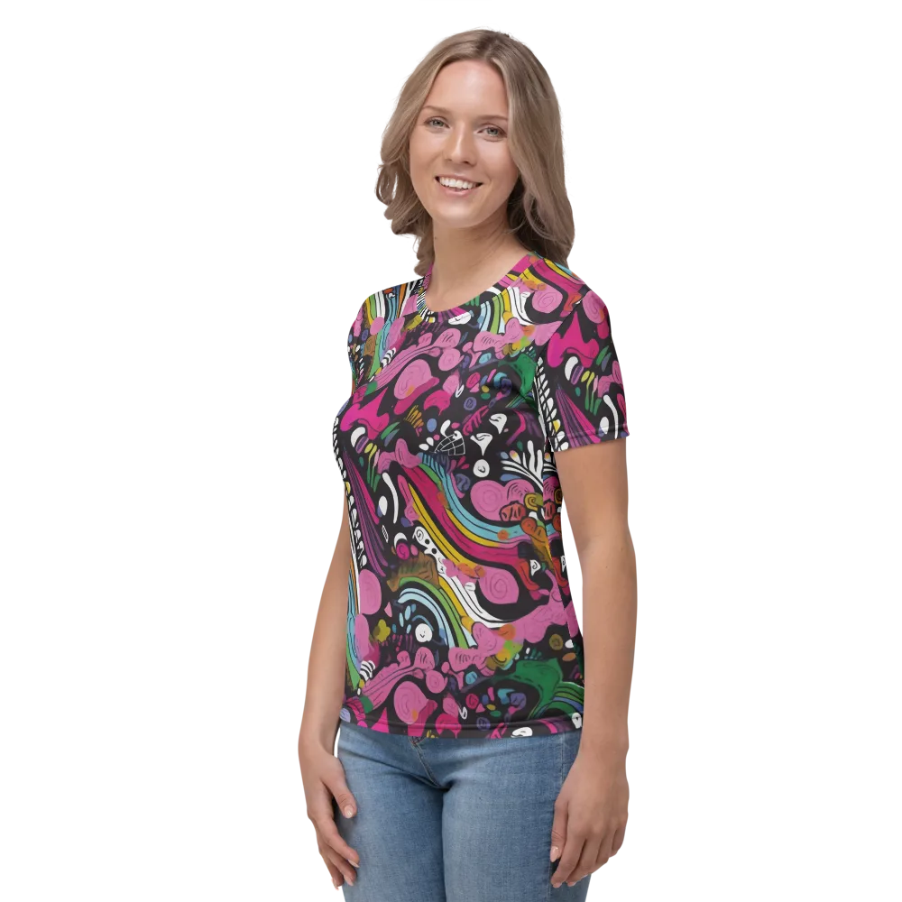 Neon Cabinet on Women's Crew Neck T-Shirt — Left
