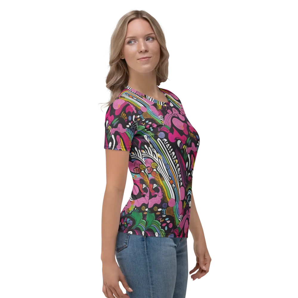 Neon Cabinet on Women's Crew Neck T-Shirt — Right