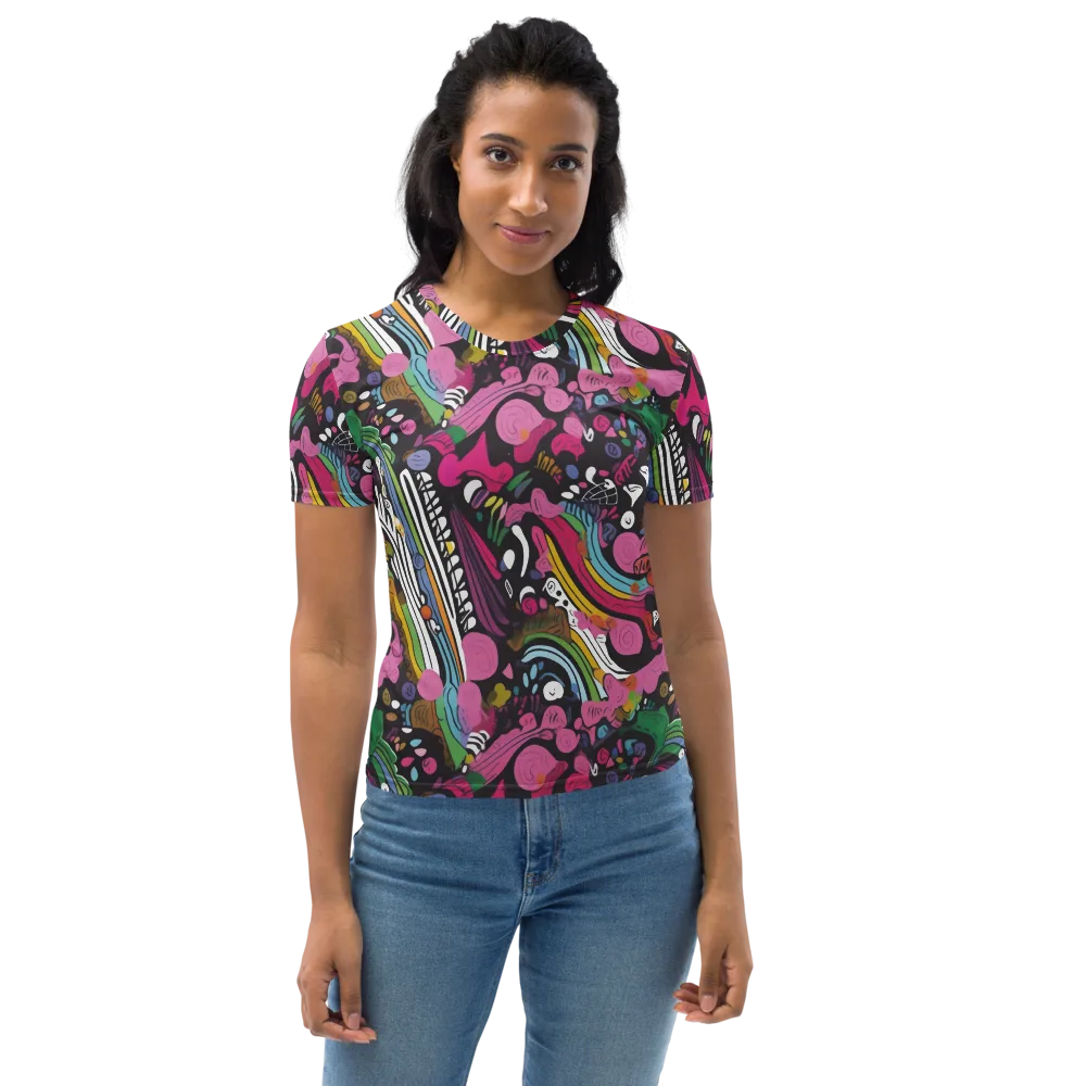Neon Cabinet on Women's Crew Neck T-Shirt — Front