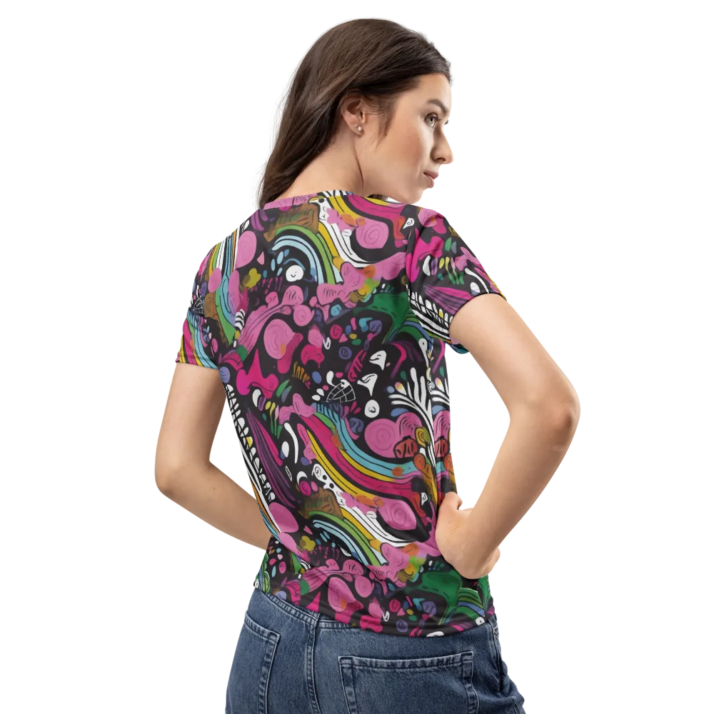 Neon Cabinet on Women's Crew Neck T-Shirt — Back