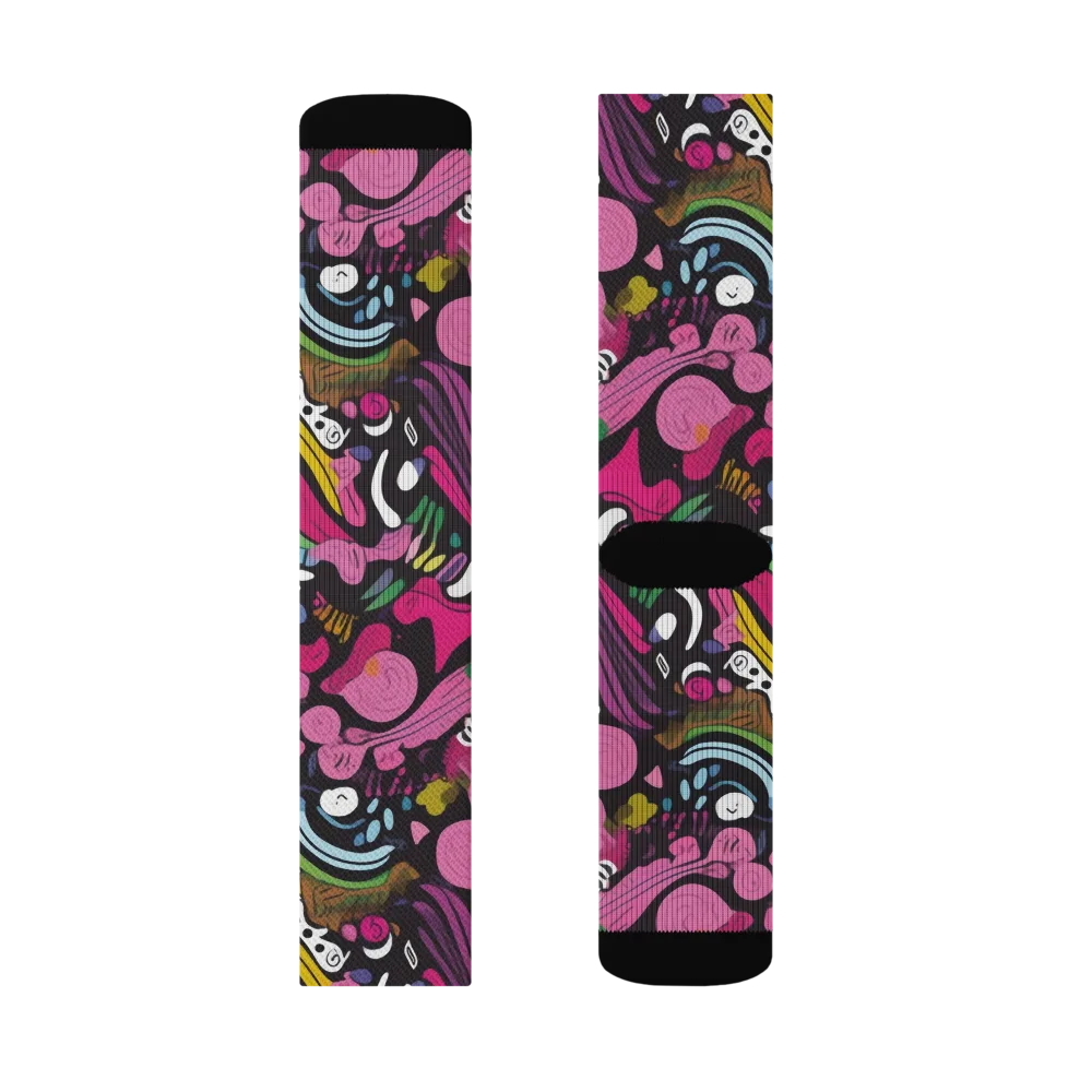 Neon Cabinet on Socks — Left Sock