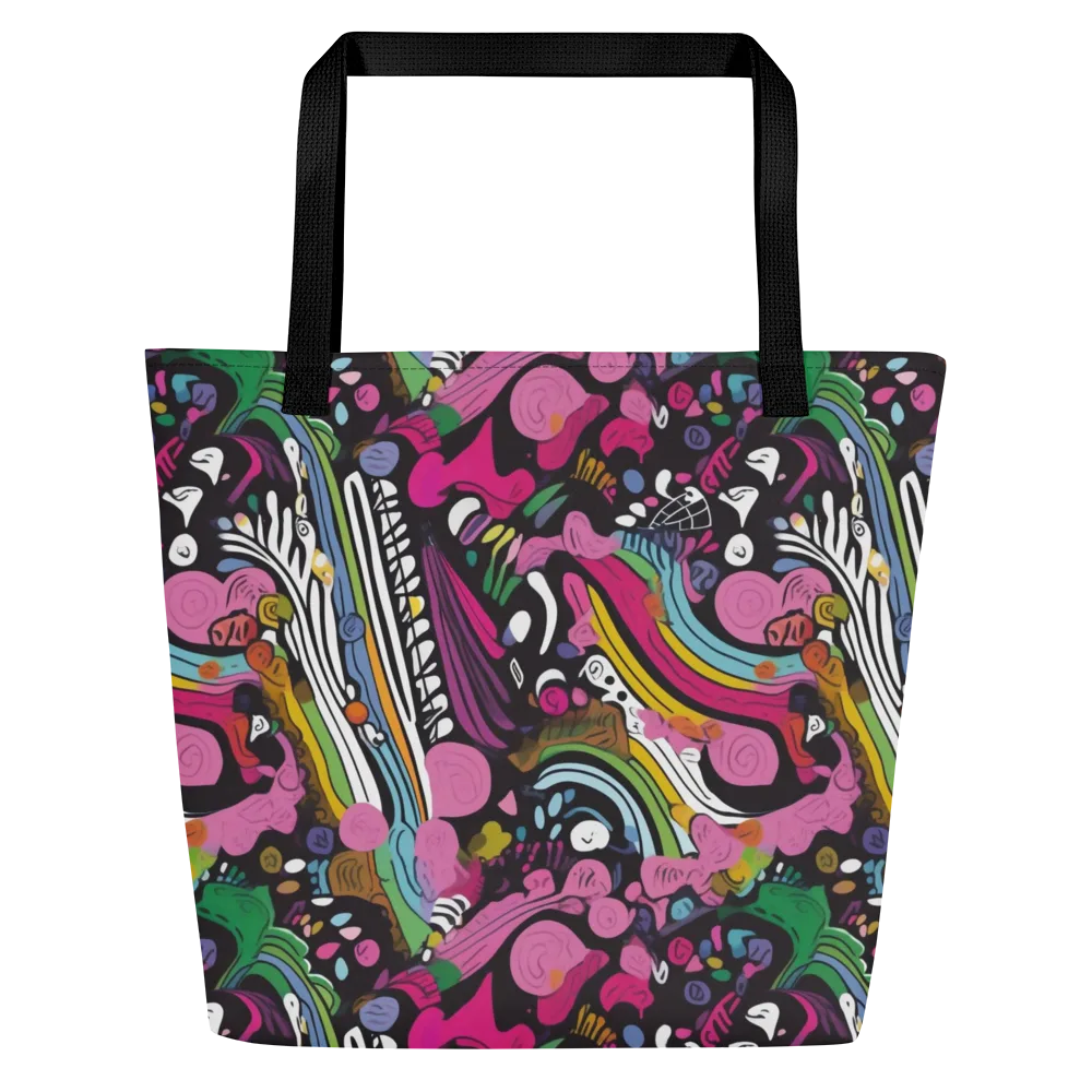 Neon Cabinet on Large Tote Bag W/ Pocket — Front