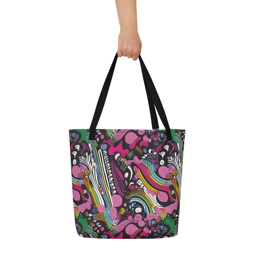Neon Cabinet on Large Tote Bag W/ Pocket — Front
