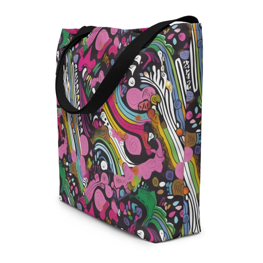 Neon Cabinet on Large Tote Bag W/ Pocket — Front