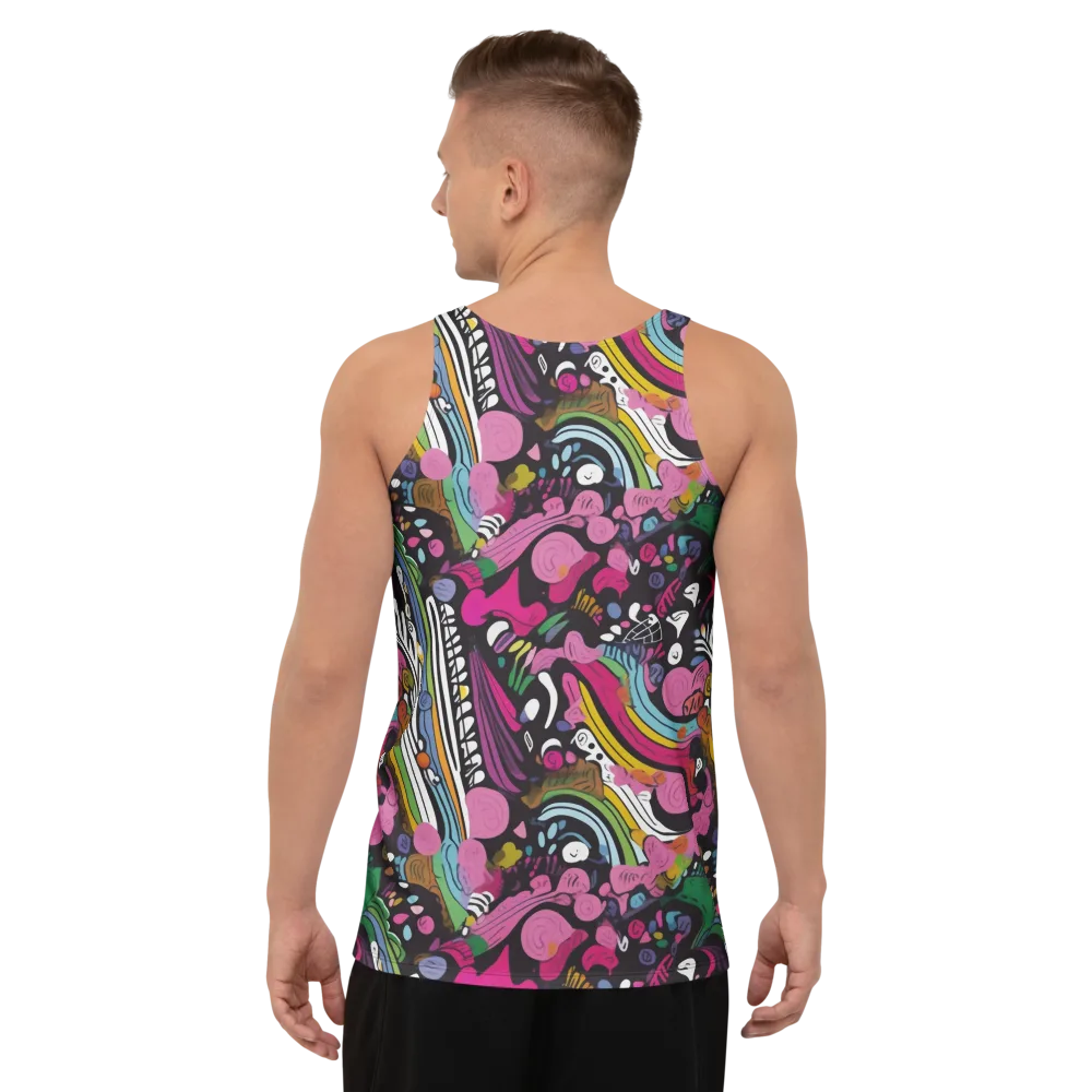 Neon Cabinet on Men's Tank Top — Back