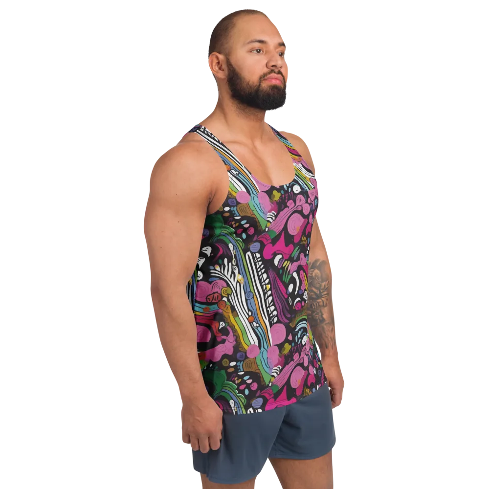 Neon Cabinet on Men's Tank Top — Right Front