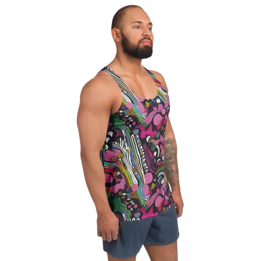 Neon Cabinet on a Men's Tank Top