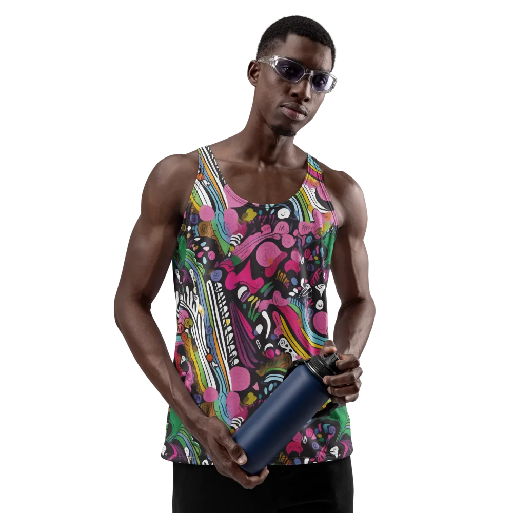 Neon Cabinet on Men's Tank Top — Front