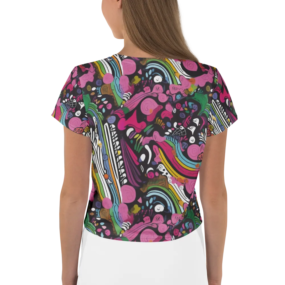 Neon Cabinet on Crop Tee — Back