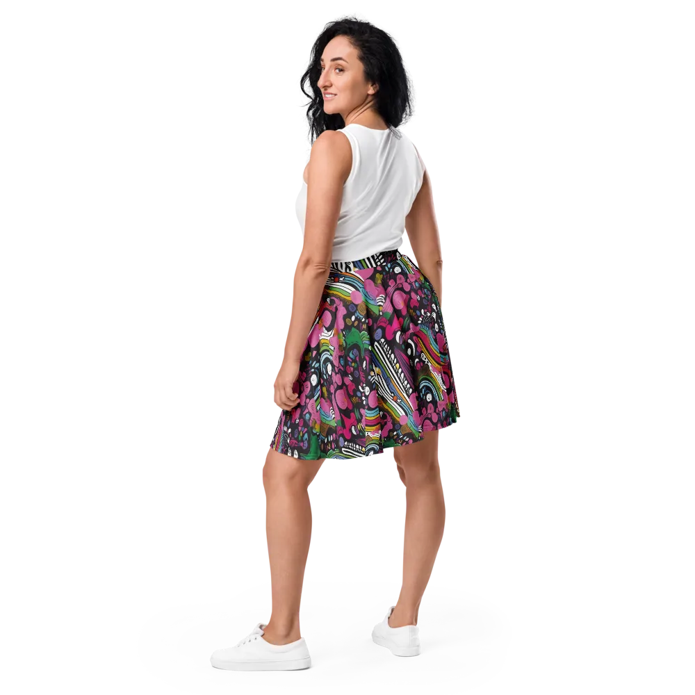 Neon Cabinet on Skater Skirt — Back