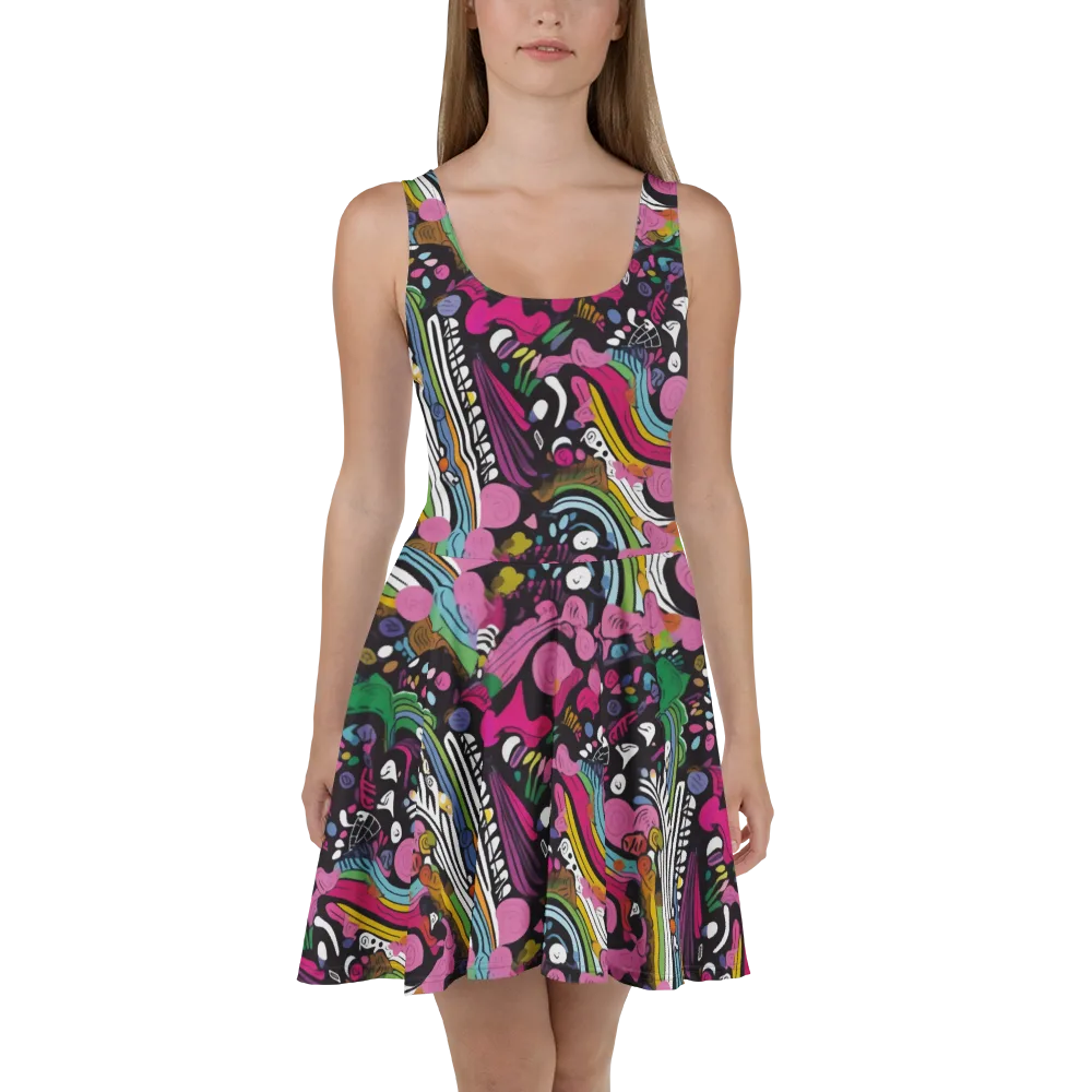 Neon Cabinet on Skater Dress — Front