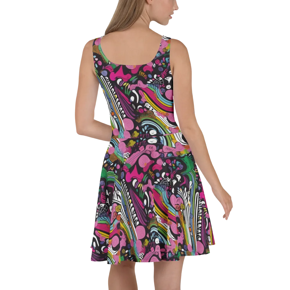 Neon Cabinet on Skater Dress — Back