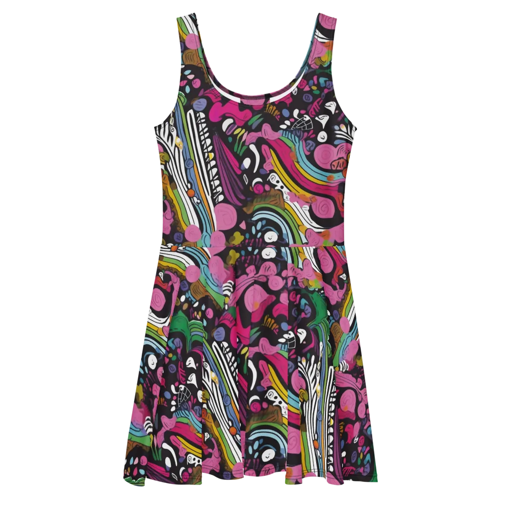 Neon Cabinet on Skater Dress — Front