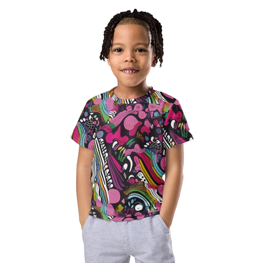 Neon Cabinet on Kids Crew Neck T-Shirt — Front