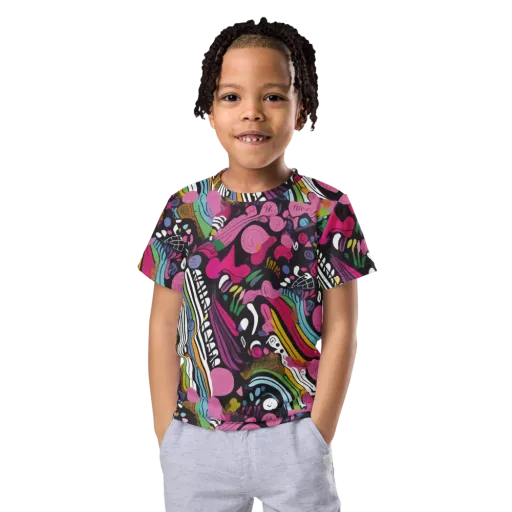 Neon Cabinet on a Kids Crew Neck T-Shirt
