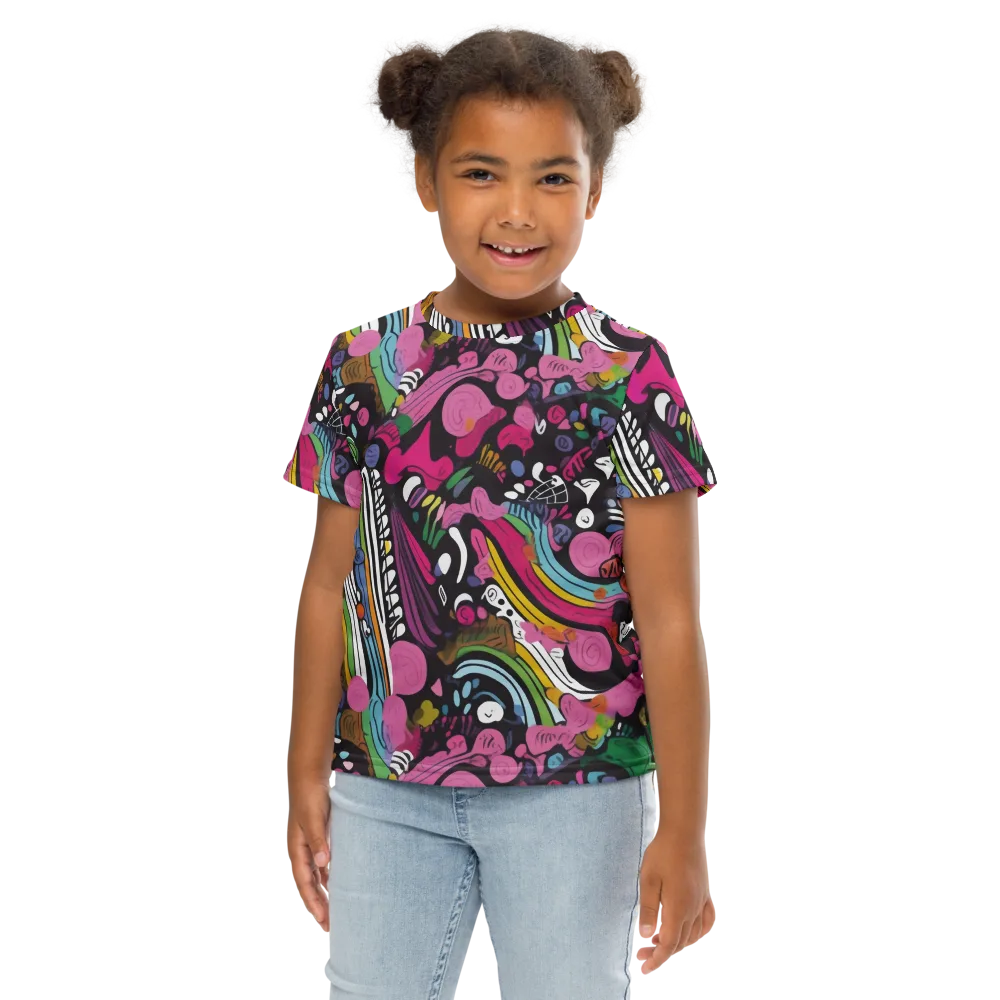 Neon Cabinet on Kids Crew Neck T-Shirt — Front
