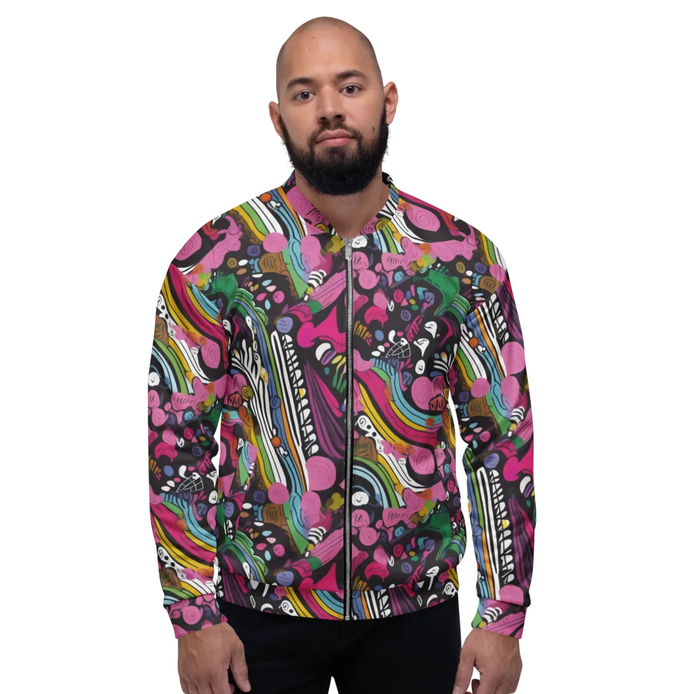 Neon Cabinet on Bomber Jacket — Front