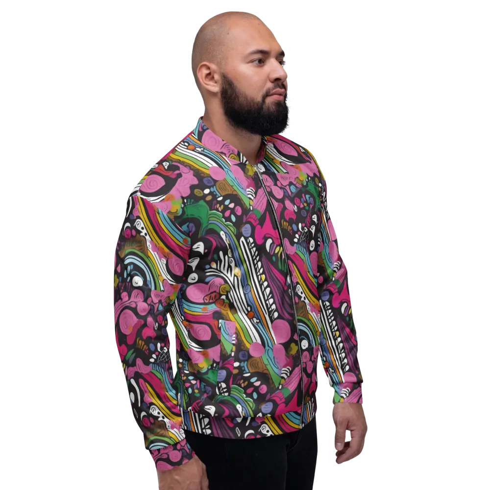 Neon Cabinet on Bomber Jacket — Right