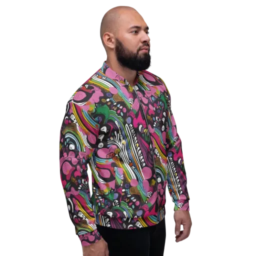 Neon Cabinet on a Bomber Jacket