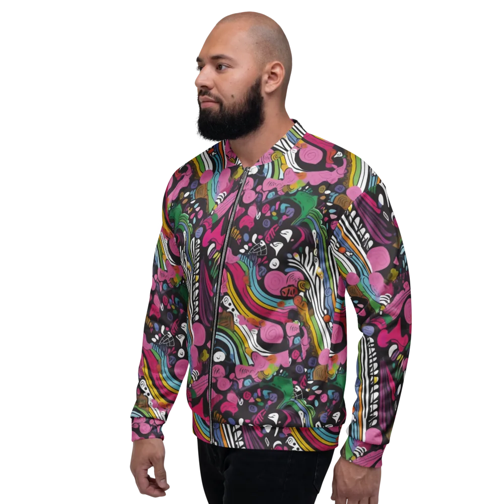 Neon Cabinet on Bomber Jacket — Left