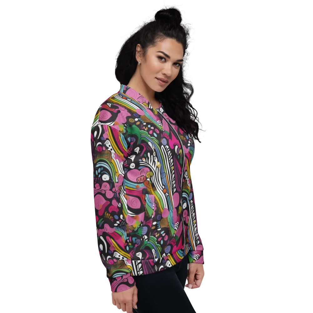 Neon Cabinet on Bomber Jacket — Right
