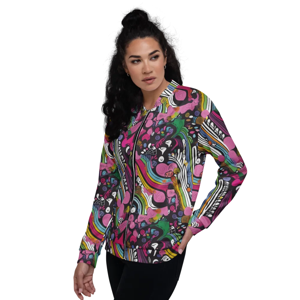 Neon Cabinet on Bomber Jacket — Left