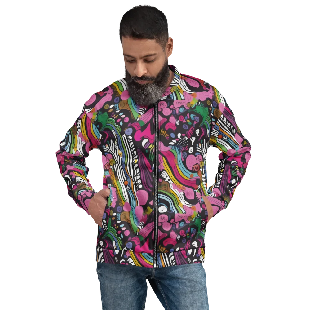 Neon Cabinet on Bomber Jacket — Front