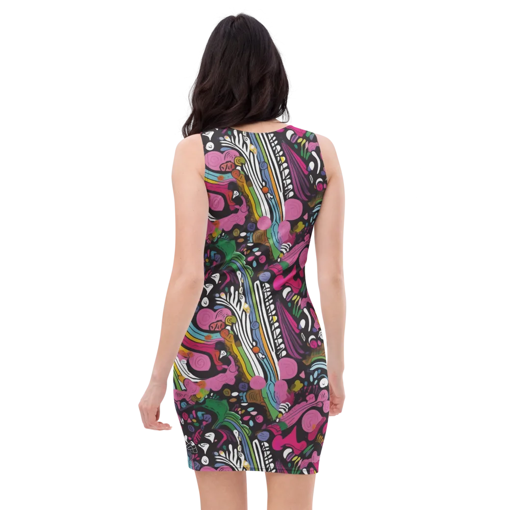 Neon Cabinet on Bodycon Dress — Back